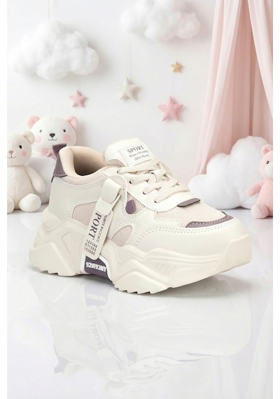 Dark Seer Kids Ds K 2051 Sneaker 2025 Kız Çocuk Bej-mor