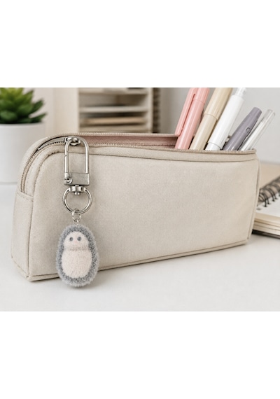 Pofuduk Kirpi Charm Anahtarlık Sevimli Peluş Figürlü Çanta Aksesuarı Hediye