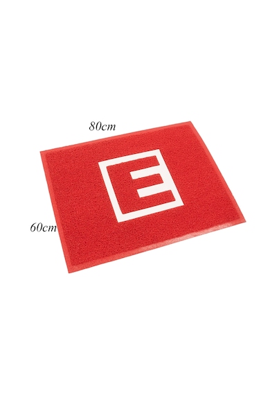 Valerine Life Kıvırcık Kırmızı Eczane Welcome Hoş Geldiniz İş Yeri Kapı Önü Paspası 60x80cm Kırmızı