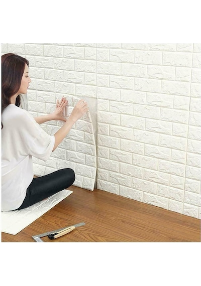Kendinden Yapışkanlı Tuğla Desen Esnek Duvar Paneli Kağıdı 5 Adet (530800391)