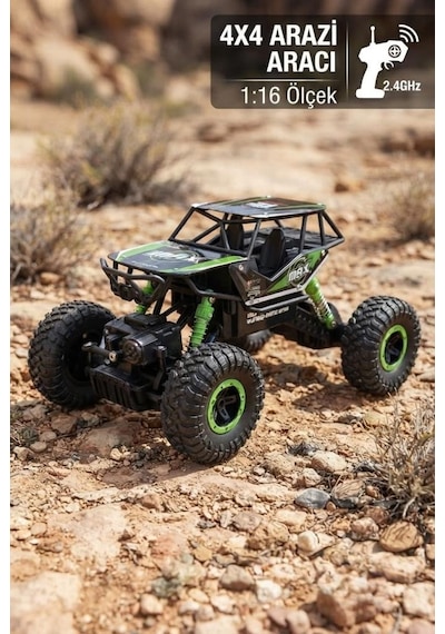 Racing Crew Max Rock Crawler 1:16 Ölçek 4wd Uzaktan Kumandalı Arazi Aracı 2.4 Ghz Oyuncak Araba Çok Renkli