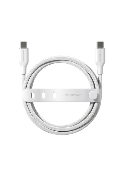 Empower By Panzerglass Racing 60w Usb-c / Usb-c Usb 2.0 1.2m Gümüş Beyaz Kablo