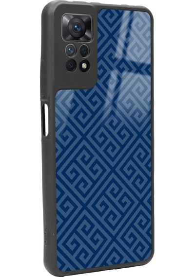 Xiaomi Redmi Note 12 Pro 4g Blue Motif Tasarımlı Glossy Telefon Kılıfı Siyah