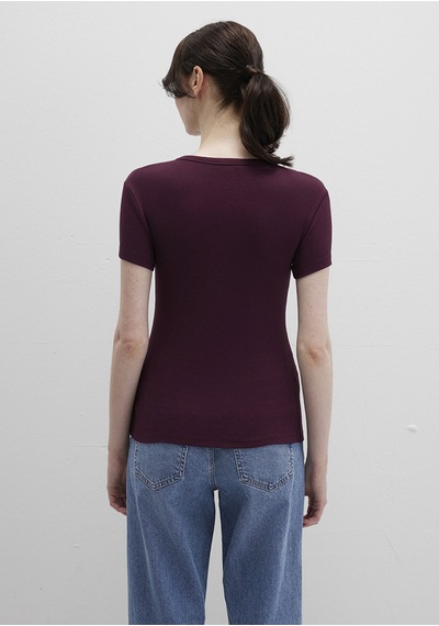 Mavi - Bordo Basic Tişört 1613081-70434 Bordo