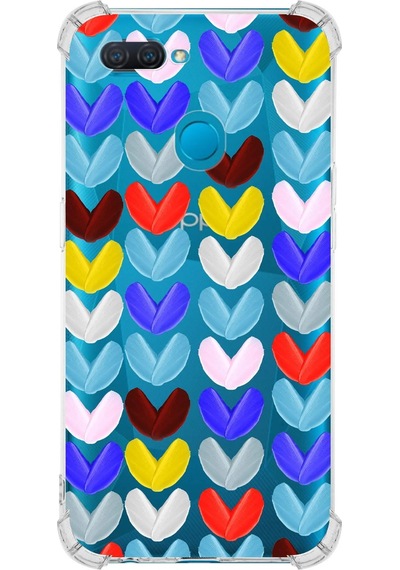 Prinrify Oppo A5s Uyumlu Water Color 1 Baskılı Şeffaf Köşe Korumalı Antişok Kılıf