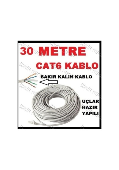 30 Metre 30mt M Internet Kablosu Kalın Cat6 Sku: Zeusstk780a65f560