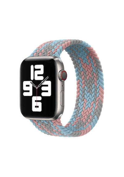 WIWU Apple Uyumlu  Watch 44mm Wiwu Braided Solo Loop Contrast Color Small Saat Kordon Kayış Bileklik ZORE-216038