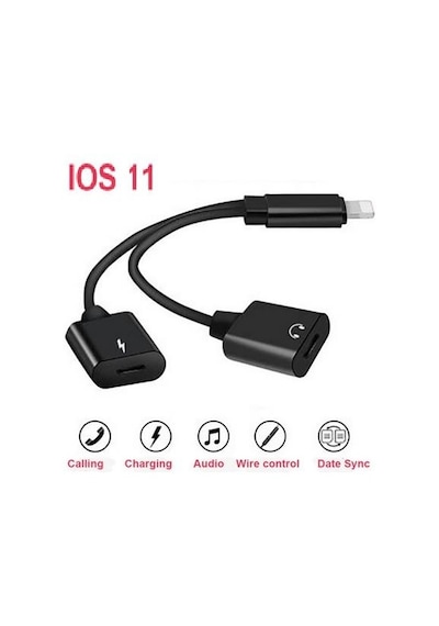 Lightning Kulaklık - Şarj Çoklayıcı Çevirici Dönüştürücü Adaptör