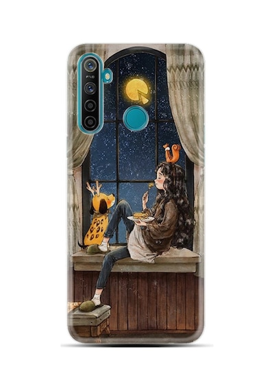 Realme 5I Kılıf Desenli Ananas Camera Glass 1358