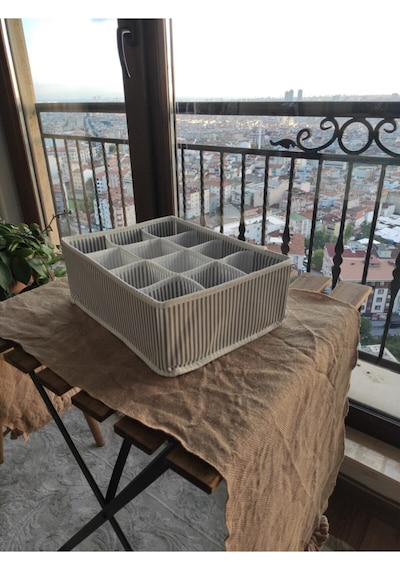 12 Bölmeli Pratik Bölmeli Çekmece Düzenleyici Organizer Beyaz