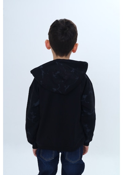 Toontoy Kids Toontoy Erkek Çocuk Great 98 Wiew Yazı Baskılı Sweatshirt Siyah