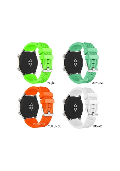 Samsung Galaxy Uyumlu Watch 46Mm Kordon 22 Mm Spor Delux Silikon Bhs3