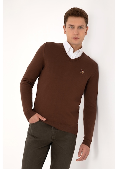 U.S. Polo Assn. Erkek Kahverengi Basic Kazak 50307778-VR029