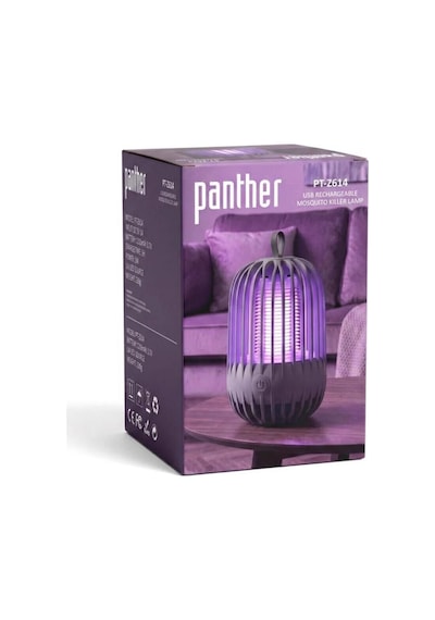 Panther Pt-z614 Usb Şarjlı Sinek Öldürücü Lamba Uv Işıklı Gece Lambası Sivrisinek Kovucu -