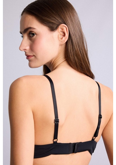 Defacto Micro Kaplı Full Push Up Balenli Tişört Bra T8478az26spbk81 Siyah-bk81