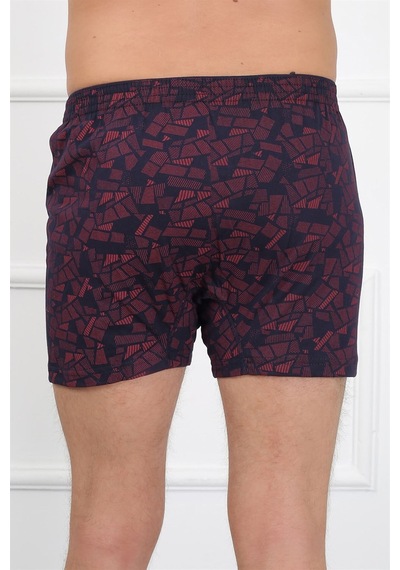 Akbeniz Erkek Penye Boxer 40091-Bordo - Lacivert