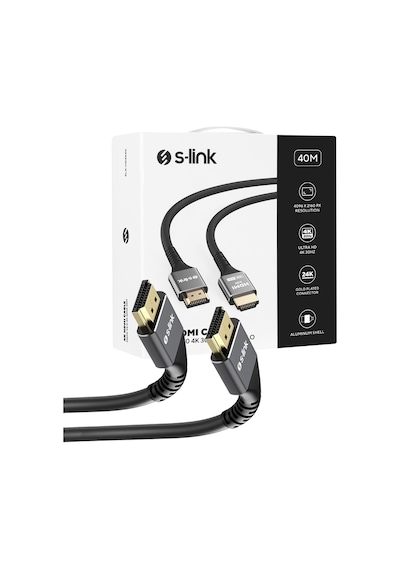 S-lınk Slx-hd4k40 19+1 40 Metre V2.0 4k 30hz Metal Hdmı Kablo