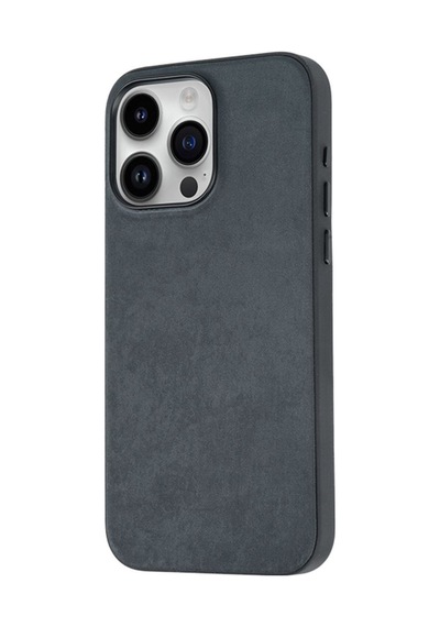 Apple Uyumlu iPhone 15 Pro Max Kılıf Zore Mikro Fiber Mimoza Kapak Siyah