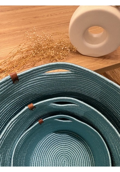 Mavaux Rover Çok Amaçlı Düzenleyici Sepet, Saksılık, Organizer 3'lü Set Mavi