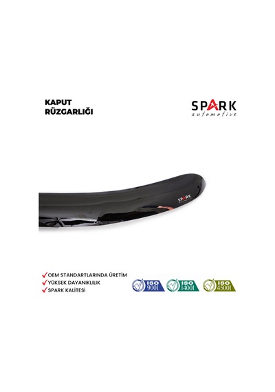 Volkswagen Transporter T5 2009-2014 Yıl Aralığı Uyumlu Kaput Rüzgarlığı 4mm Siyah