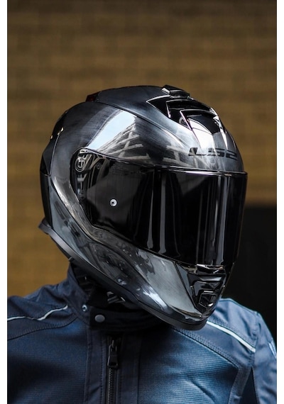 Ls2 Storm 2 Jeans Siyah Vizörlü Kask Jeans