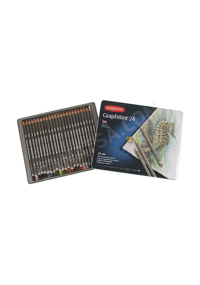 Derwent Graphitint Suda Çözünebilen Renkli Çizim Kalem Seti Tenek N11.109