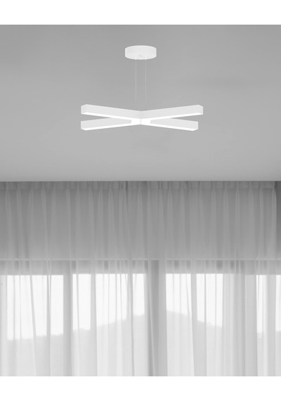 Bambino Beyaz Kasa, Beyaz Işık Modern Sarkıt Led Avize Beyaz