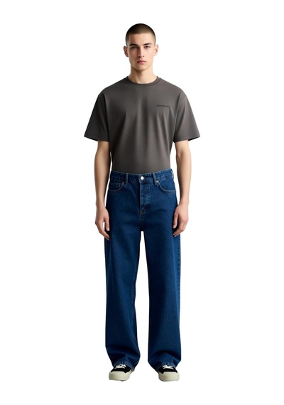 Ersefa Erkek Geniş Paça Kot Pantolon Cool & Comfort Fonksiyonel Dayanıkl Lacivert