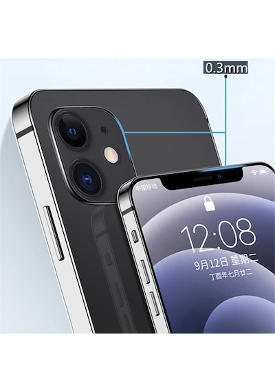 Gor İphone 12 Pro Max 6.7 İnch Kılıf Kamera Korumalı Şeffaf Silikon Kılıf- 5775 Mh-hs2348-7507
