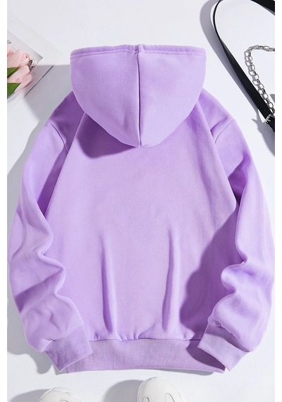 Uyguntarz Unisex Nope Baskılı Sweatshirt Lila