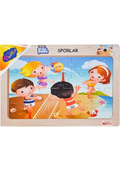 Mey İthalat Ony-85-86-87-88 Ahşap Eğitici Puzzle Sporlar -onyıl