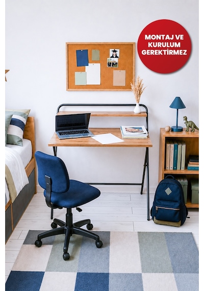 Arpelia Çalışma Masası Tam Katlanır 85x55x73 Cm Antrasit - Atlantik Çam Arpelia Çalışma Masası Tam Katlanır 85x55x73 Cm Antrasit - Atlantik Çam
