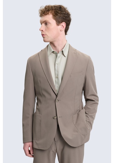 Hatemoğlu Vizon Slim Fit Mono Yaka Casual Takım Elbise