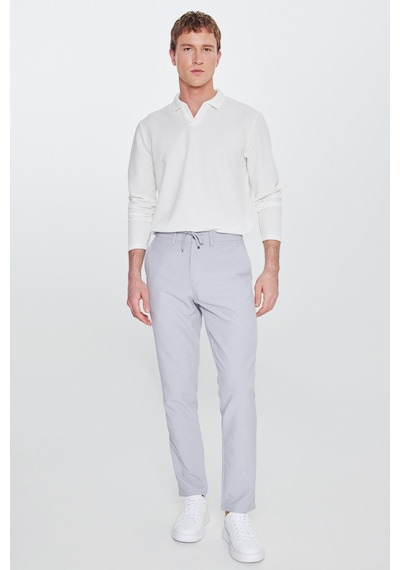 AC&Co / Altınyıldız Classics Erkek Koyu Grı Slim Fit Dar Kesim Beli Bağlamalı Çizgili Yan Cepli Casual Jogger Pantolon Koyu Gri AC&Co / Altınyıldız Classics Erkek Koyu Grı Slim Fit Dar Kesim Beli Bağlamalı Çizgili Yan Cepli Casual Jogger Pantolon Koyu Gri