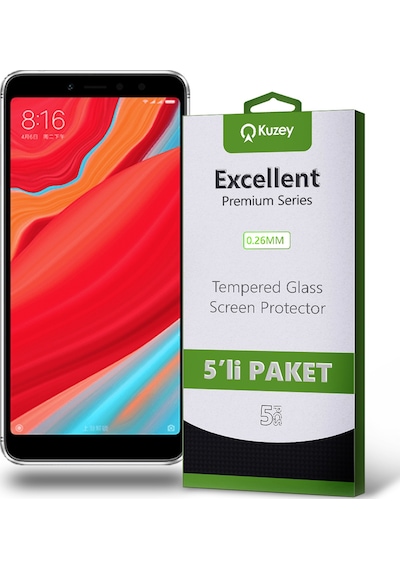 Xiaomi Redmi S2 ile Uyumlu Temperli Ekran Koruyucu Kırılmaz Cam Ekonomik 5'li Paket