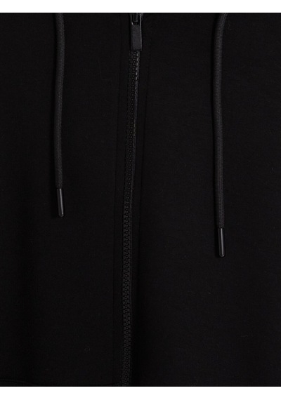Lcw Modest Siyah Soft Touch Kadın Fermuarlı Sweatshirt