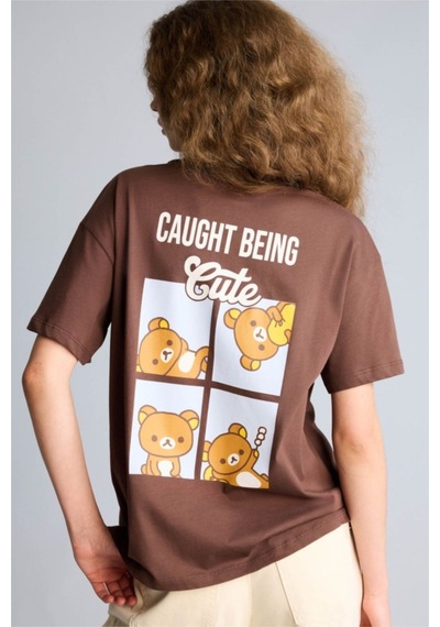 Defacto Rilakkuma Oversıze Sırt Baskılı Tişört H0260AX26SM
