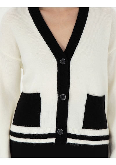 Pierre Cardin Kadın Ekru Hırka Triko 50300098-vr019 Ekru