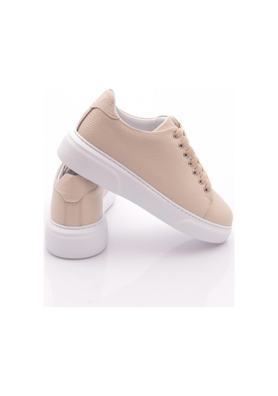 Dgn Paco Erkek Sneakers Ayakkabi Bej Floater Beyaz
