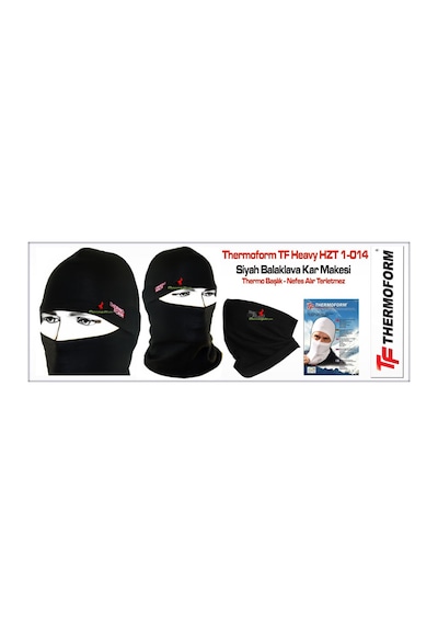 Fai Thermoform Termal Kar Maskesi Bere Polar Boyunluk Bandana Siyah