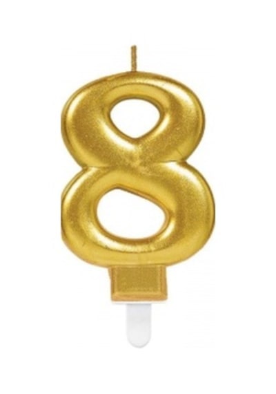 8 Rakam Mum Gold Renk Çr