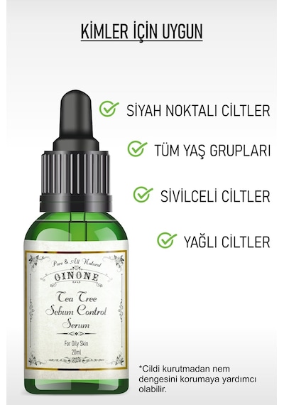 Oinone Sivilce ve Siyah Nokta Karşıtı Çay Ağacı Temizleme Serumu 20 ML