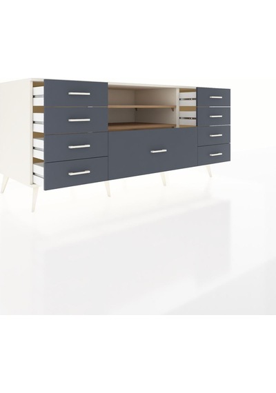 Kronos Konsol 2 Raflı 9 Çekmeceli 176x59x83 Aytaşı-çam/antrasit Çam/antrasit Kronos Konsol 2 Raflı 9 Çekmeceli 176x59x83 Aytaşı-çam/antrasit Çam/antrasit