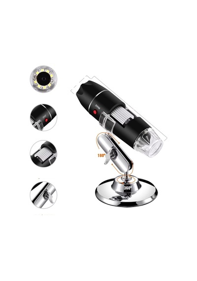 Plentiful 1600x Usb Dijital Mikroskop 2mp 8 Led Saç & Cilt Analiz Kamerası