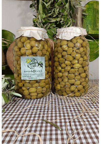 Aydın Yöresi Gemlik Cinsi Sofralık Tatlandırılmış Kırma Yeşil Zeytin 4 Kg