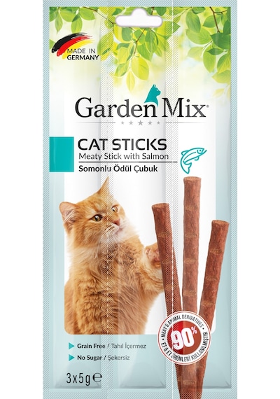 Gardenmix - 757 - Somonlu Kedi Stick Ödül - Edntrend - 3 5g 50 Li