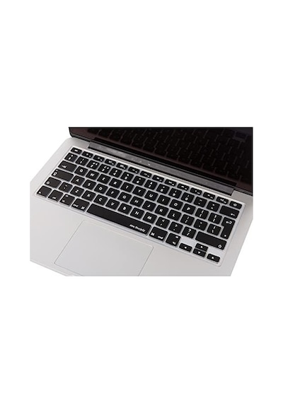 Macbook Klavye Koruyucu Uk Iso Ters L Enter Air 13 A1369/a1466 & Pro A1278/a1425/a1502/a1286/a1398 Uyumlu Avrupa İngilizce İnce Silikon Siyah