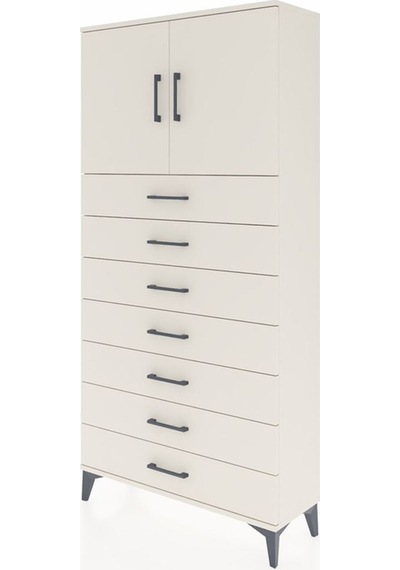 Arges Dolap 2 Raflı 7 Çekmeceli 2 Kapaklı 88x30x182 Aytaşı-ay... Aytaşı