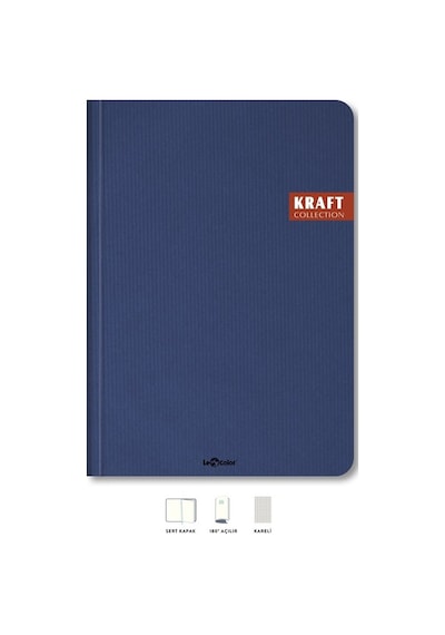 Kraft Ofis Defter Kareli Lacivert