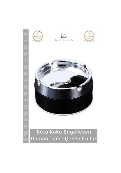 Özel Tasarım Şık Dekoratif Yıkanabilir Pilli Kötü Koku Engelleyen Dumanı İçine Çeken Kül Tablası